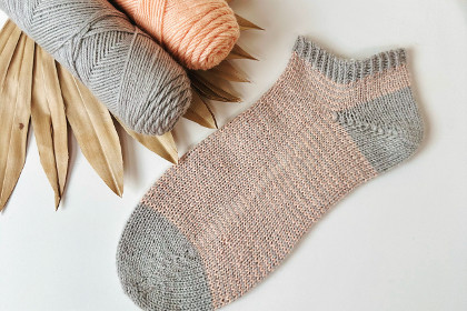 Toe-up streepjessokken breien